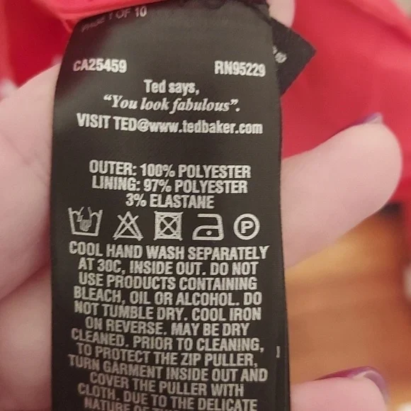 Ted Baker Valens Red Lace Midi Dress - Picture 12 of 12